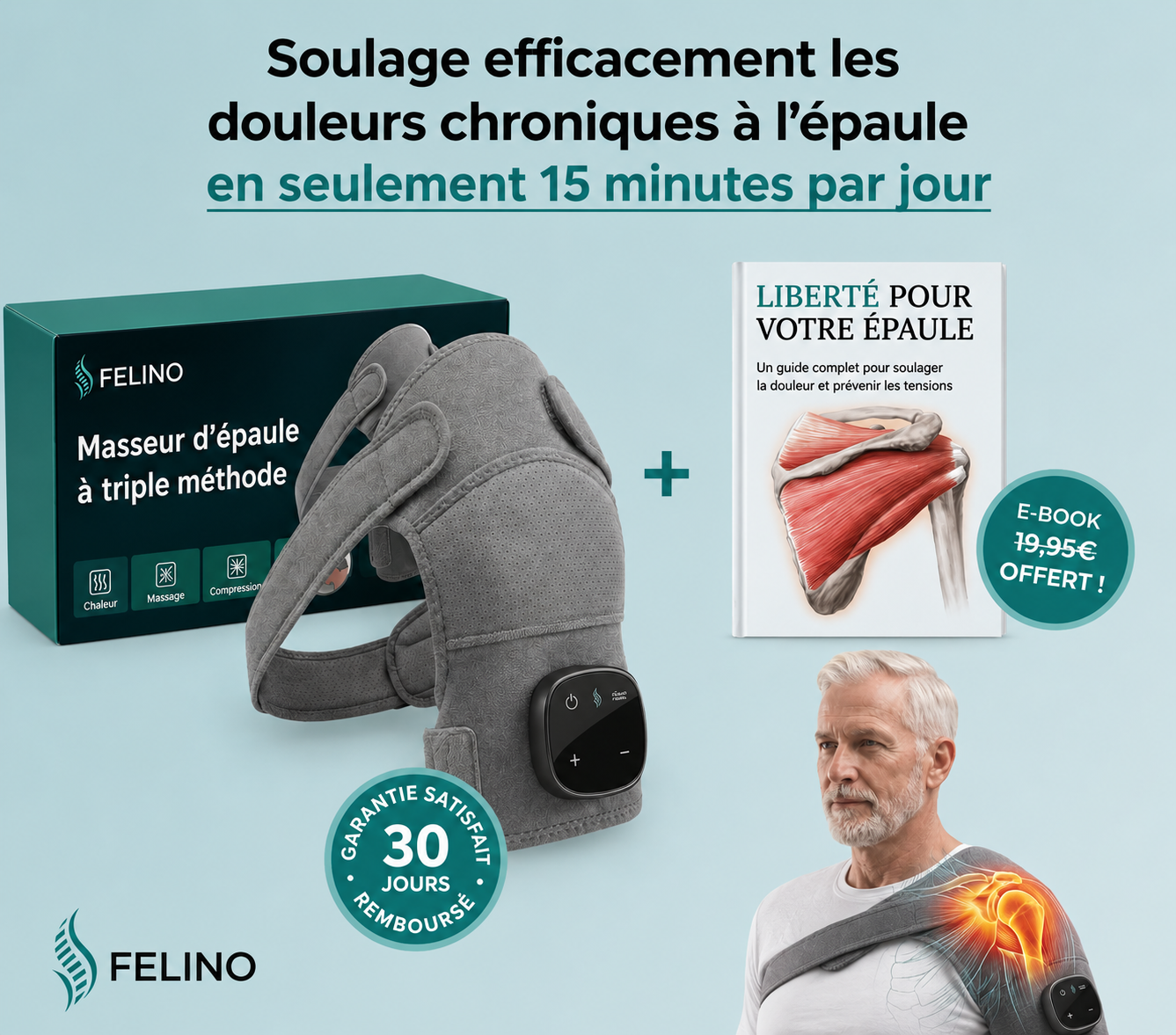 Masseur d’épaule 3-en-1 FELINO